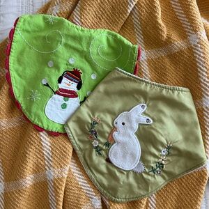 Easter and Christmas Baby Bibs